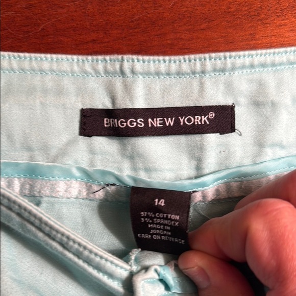 Briggs New York Women's Turquoise Bermuda Shorts, size 14, Preowned - Picture 2 of 9